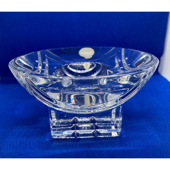 Waterford Crystal Eclipse Votive Round Lead Crystal Candle Holder Geometric with - Picture 7 of 10